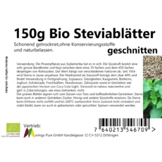 150g getrocknete Bio Steviablattschnitt aus Stevia 150g getrocknete Bio Steviablattschnitt aus Stevia